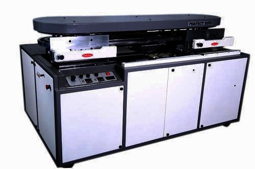 Binding machine with white cabinet base