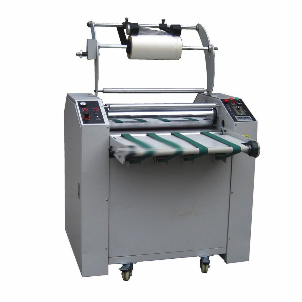 Grey thermal lamination machine with conveyor