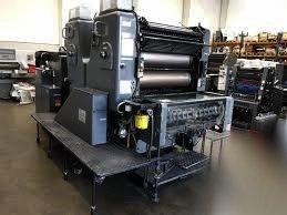 Single-colour offset press in a print shop