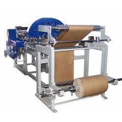 Paper bag making machine with kraft paper roll