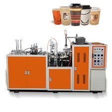 Orange paper cup making machine with sample cups