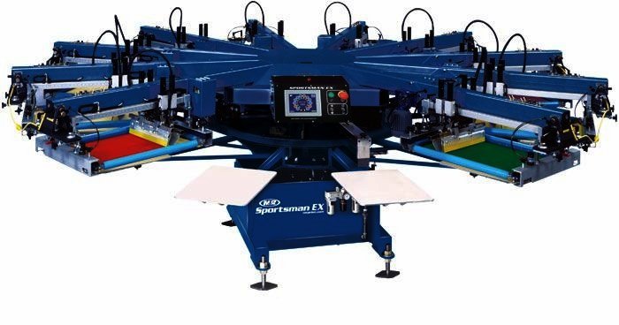Rotary multi-colour textile screen printing machine